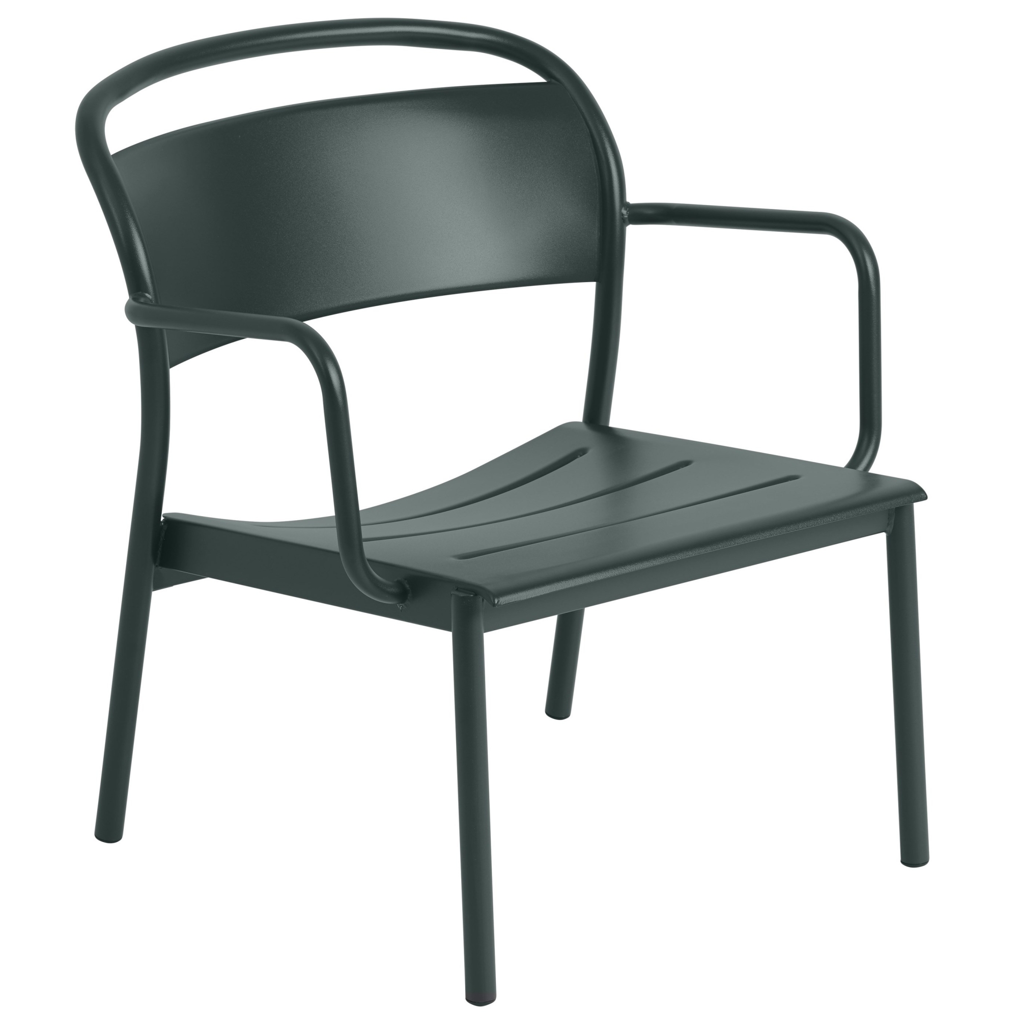 fauteuil lounge vert foncé - Linear Steel - Muuto