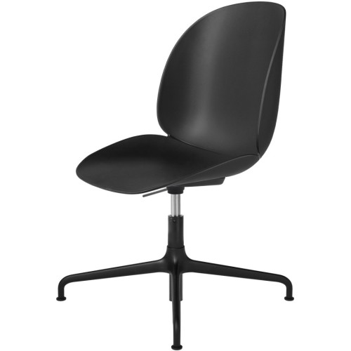 Beetle Meeting chair, Height Adjustable – Without castor – Black shell - Gubi