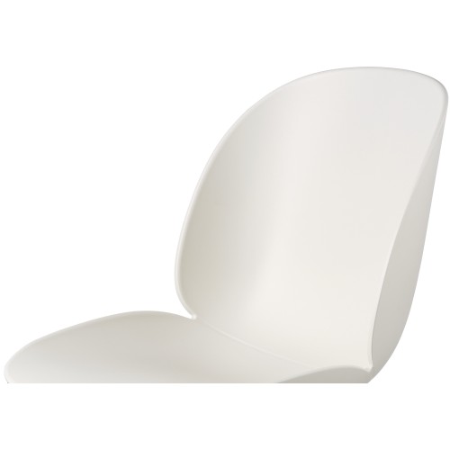 Beetle Meeting chair, Height Adjustable – Without castor – Alabaster white shell - Gubi