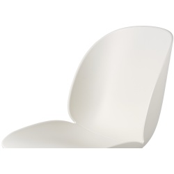 Beetle Meeting chair, Height Adjustable – With castors – Alabaster white shell - Gubi