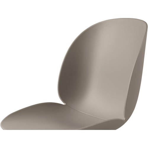 Chaise de bureau Beetle, Hauteur réglable – Avec roulettes – Coque new beige - Gubi