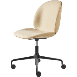 Beetle Meeting chair, Height Adjustable – With castors – Oak shell + Flair Special FR 134 - Gubi