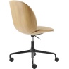 Beetle Meeting chair, Height Adjustable – With castors – Oak shell + Flair Special FR 134 - Gubi