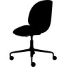 Beetle Meeting chair, Height adjustable – With castors – Plastic shell + front upholstered - Gubi