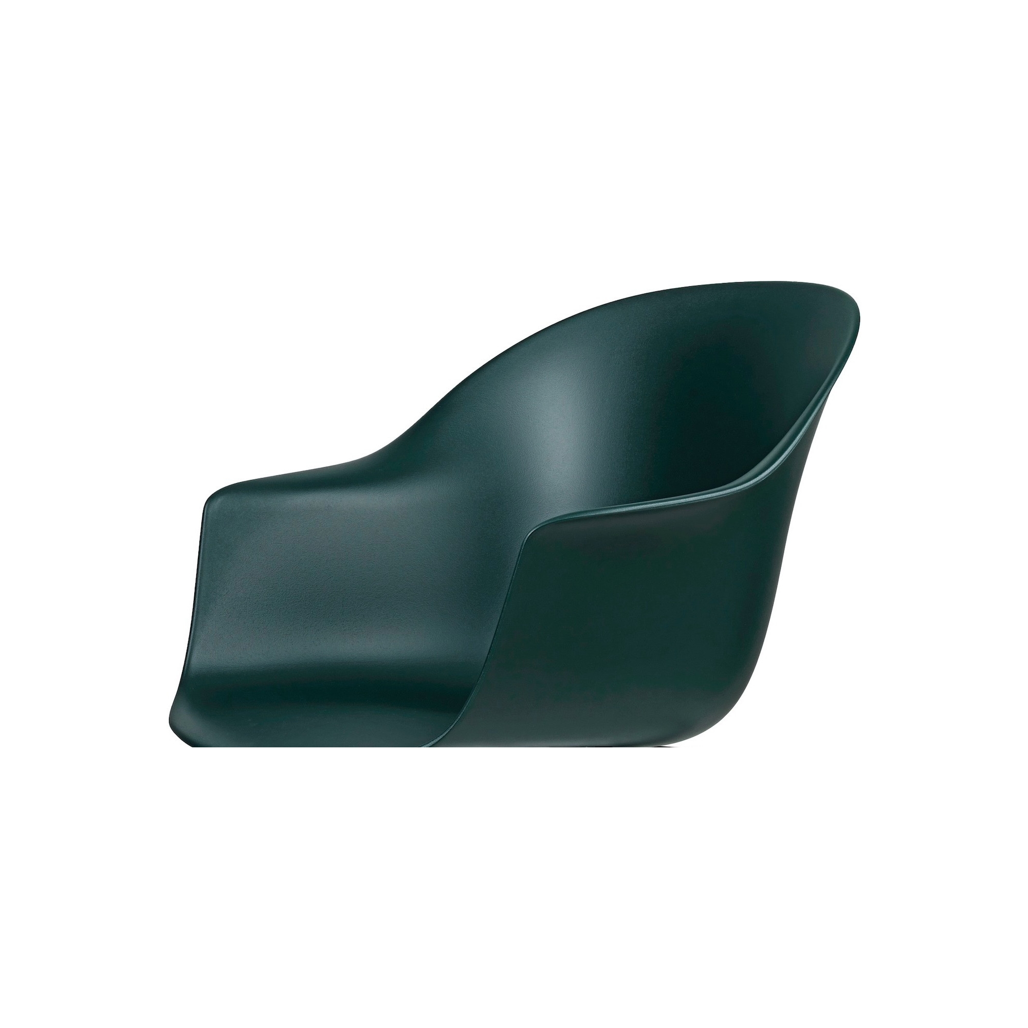 Bat Meeting chair, Height Adjustable – Without castors – Dark green shell - Gubi