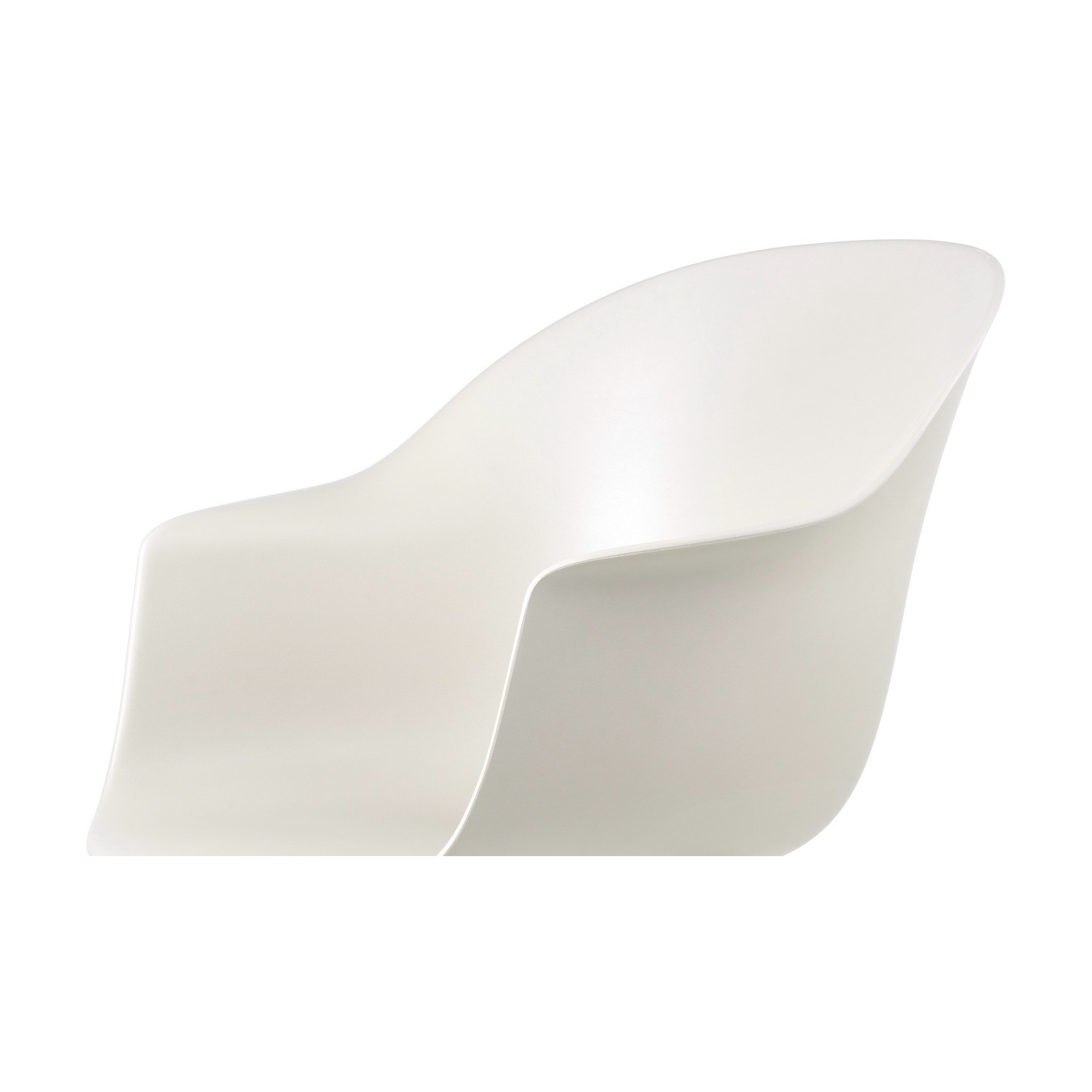 Chaise de bureau Bat, Hauteur réglable – Sans roulettes – Coque alabaster white - Gubi