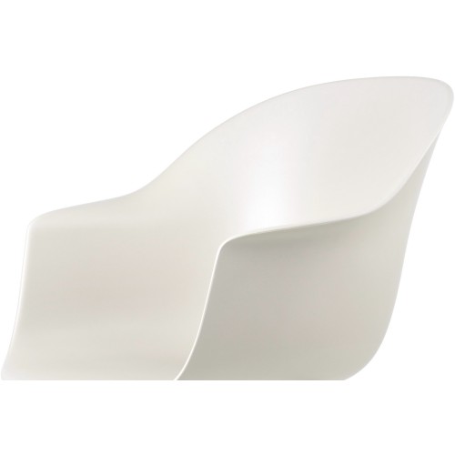 Bat Meeting chair, Height Adjustable – Without castors – Alabaster white shell - Gubi