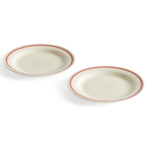 Set de 2 assiettes Sobremesa - rouge Ø18,5 cm - HAY