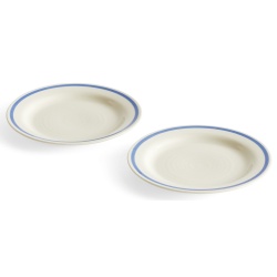 Set de 2 assiettes Sobremesa - bleu Ø18,5 cm - HAY