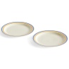 Set of 2 plates Sobremesa - blue and yellow Ø18cm - HAY