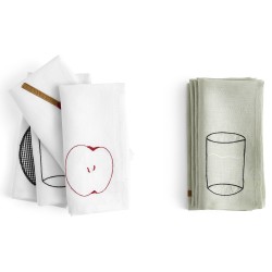 Set of 4 napkins Sobremesa - green - HAY