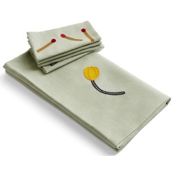 Set of 4 napkins Sobremesa - green - HAY