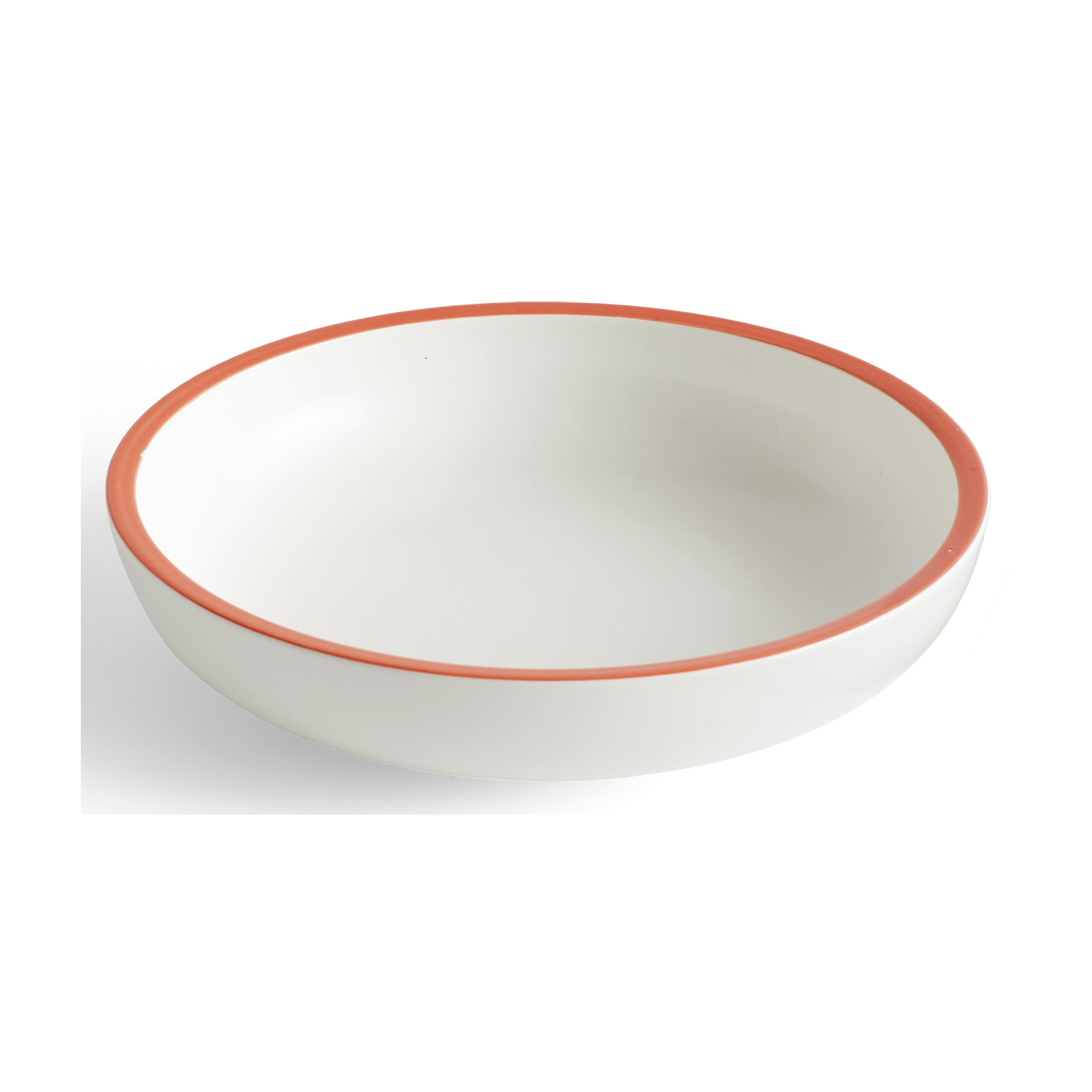 Serving bowl Sobremesa - white and red rim Ø20 cm - HAY