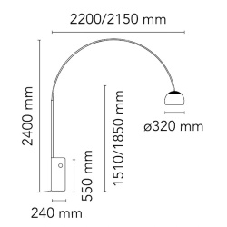 OFFRE CLIENTS - lampadaire Arco - classique (F0300000) - Flos