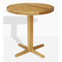 Table ronde Ø70cm Outdoor - pied bois - Sibast