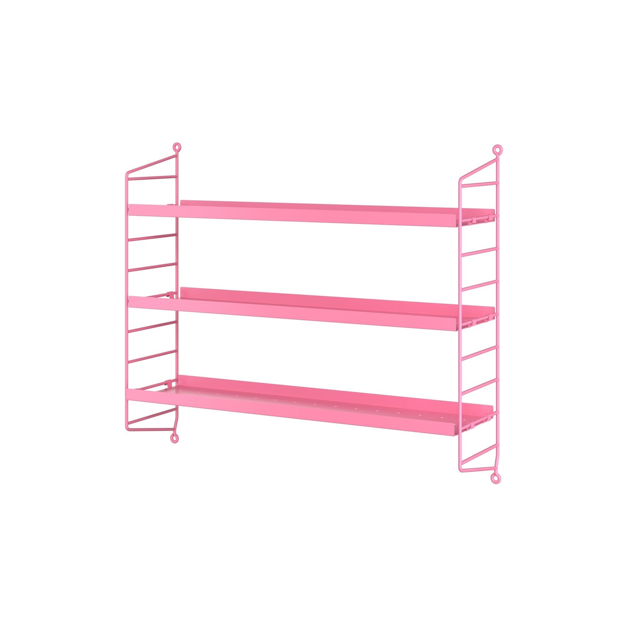 String Furniture – String Pocket metal shelves, fuchsia