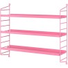 String Furniture – String Pocket metal shelves, fuchsia