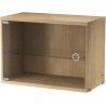 Cabinet with swing glass door - oak - L58xP30xH42 cm - String Furniture