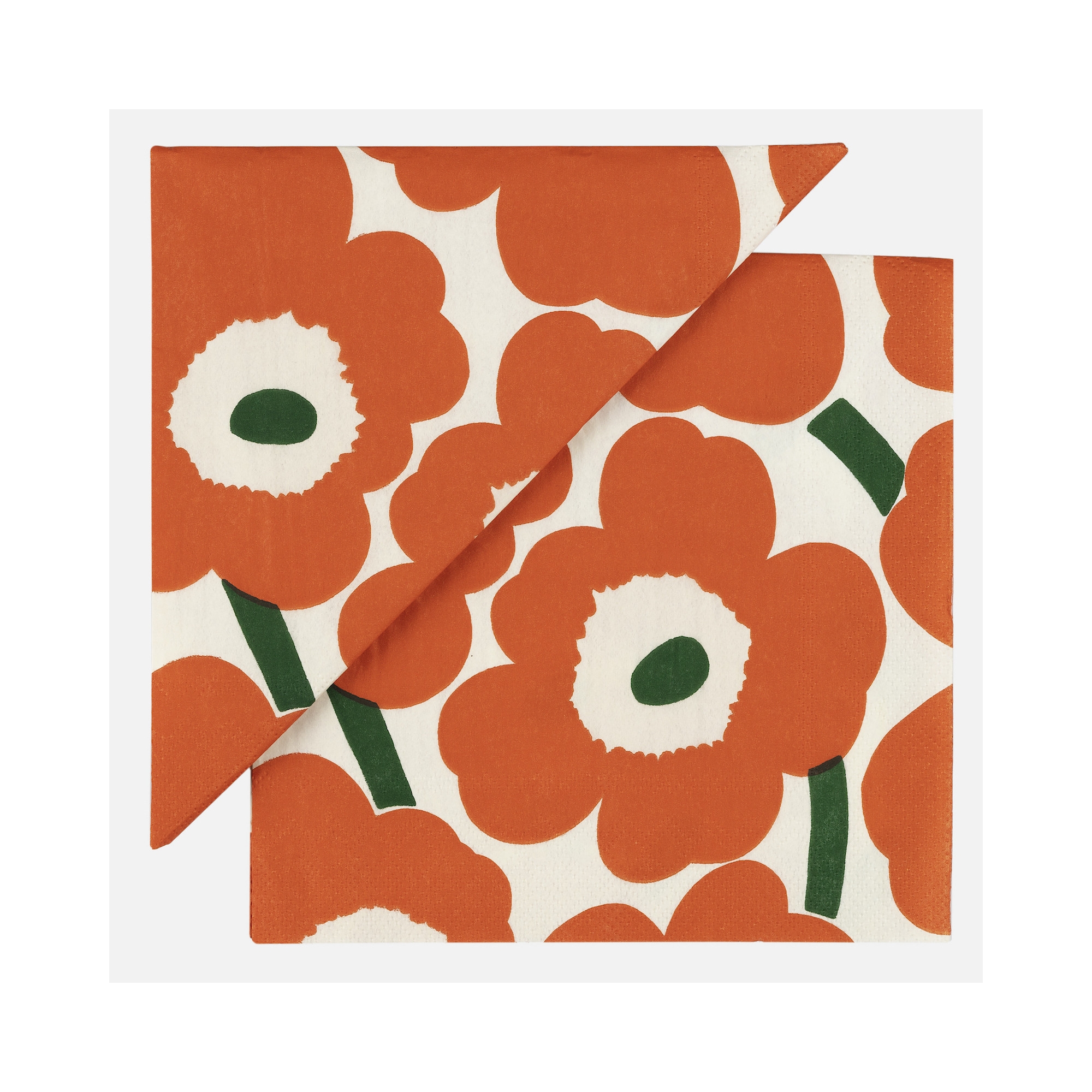 Orange green Unikko 552621 - Paper napkins