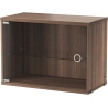 Cabinet with swing glass door - walnut - L58xP30xH42 cm - String Furniture