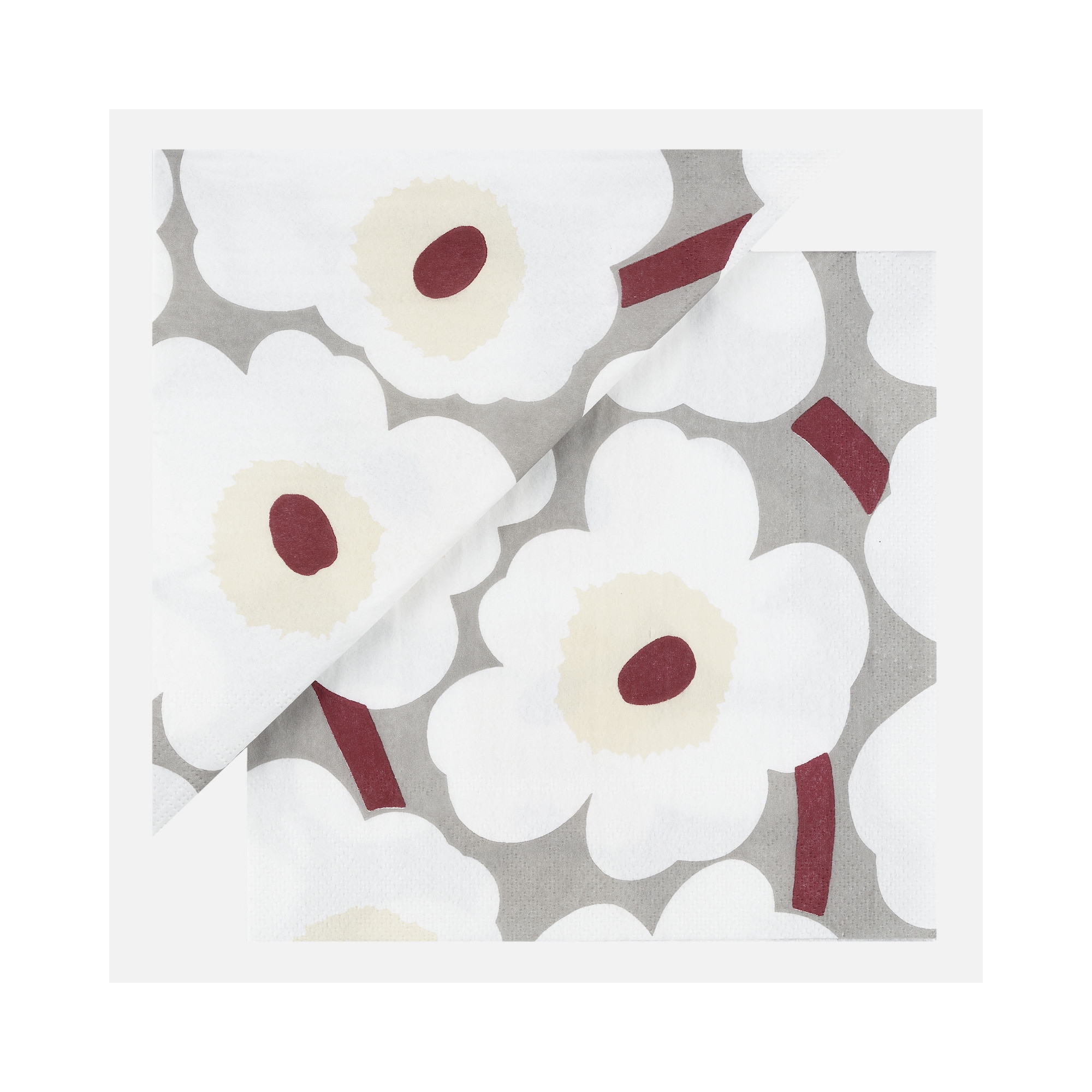 Grey cream Unikko 552643 - Paper napkins