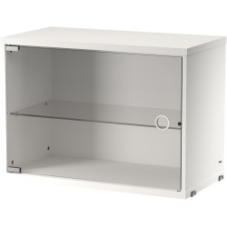 Caisson porte battante vitrée - blanc - L58xP30xH42 cm - String Furniture