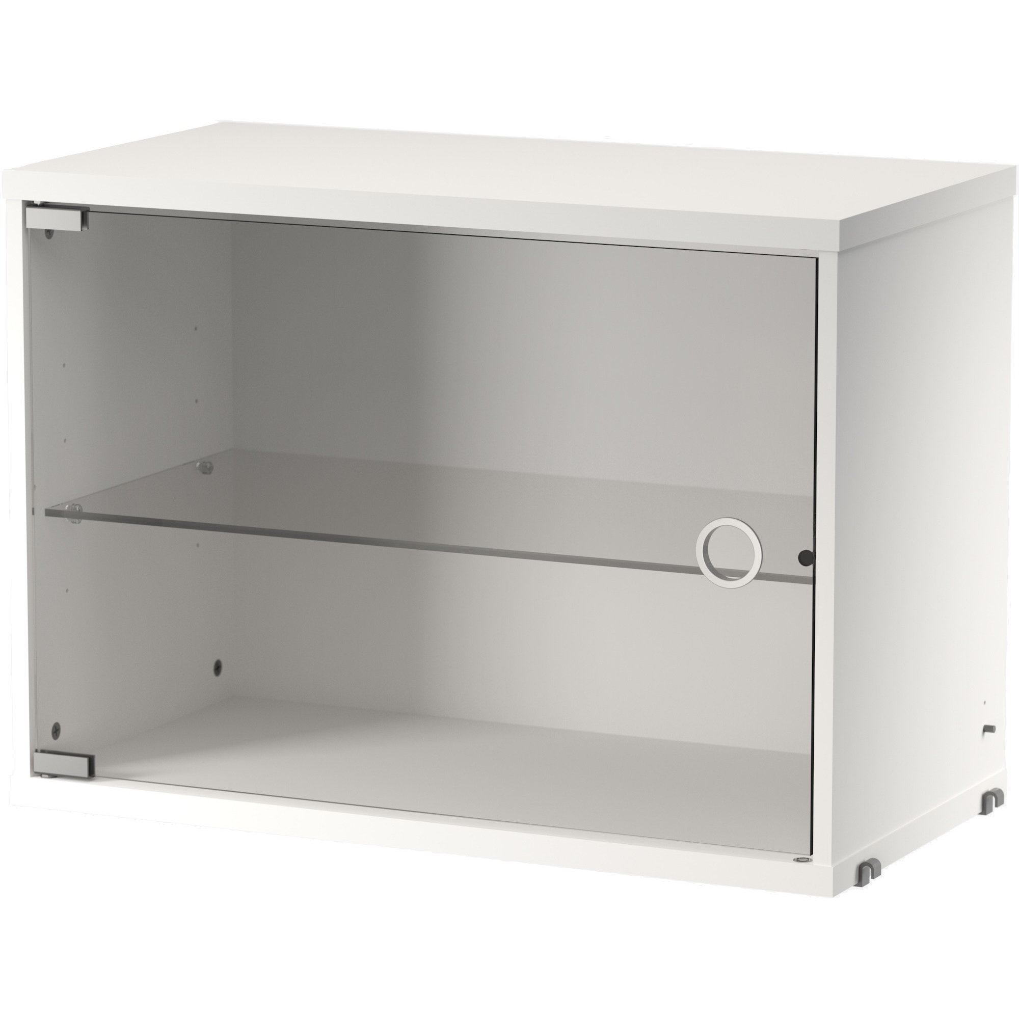 Caisson porte battante vitrée - blanc - L58xP30xH42 cm - String Furniture