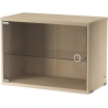 Cabinet with swing glass door - ash - L58xP30xH42 cm - String Furniture