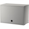 Cabinet porte flip - gris - L58xP30xH42 cm - String Furniture