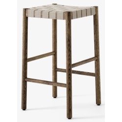 Tabouret Betty TK7 (H66 cm) – Chêne fumé / Lin naturel - &Tradition