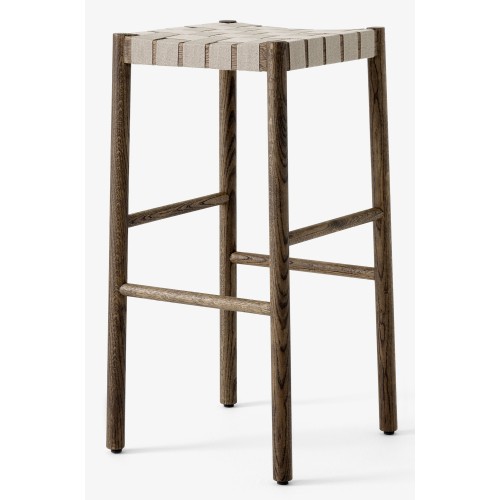 Tabouret Betty TK8 (H76 cm) – Chêne fumé / Lin naturel - &Tradition