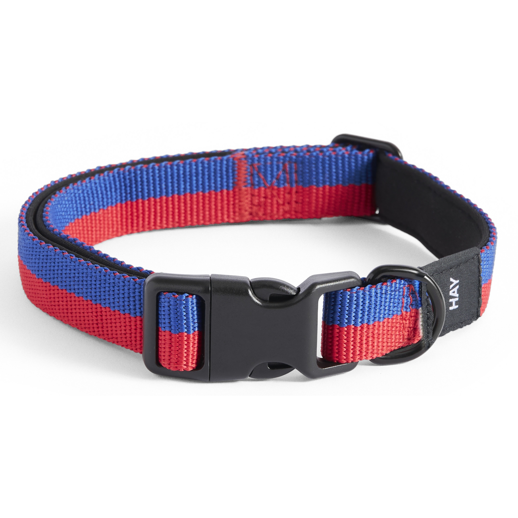 Dog collar S/M - red and blue - HAY