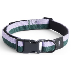 Dog collar S/M - lavender and green - HAY