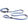 Dog collar M/L - blue and off-white - HAY