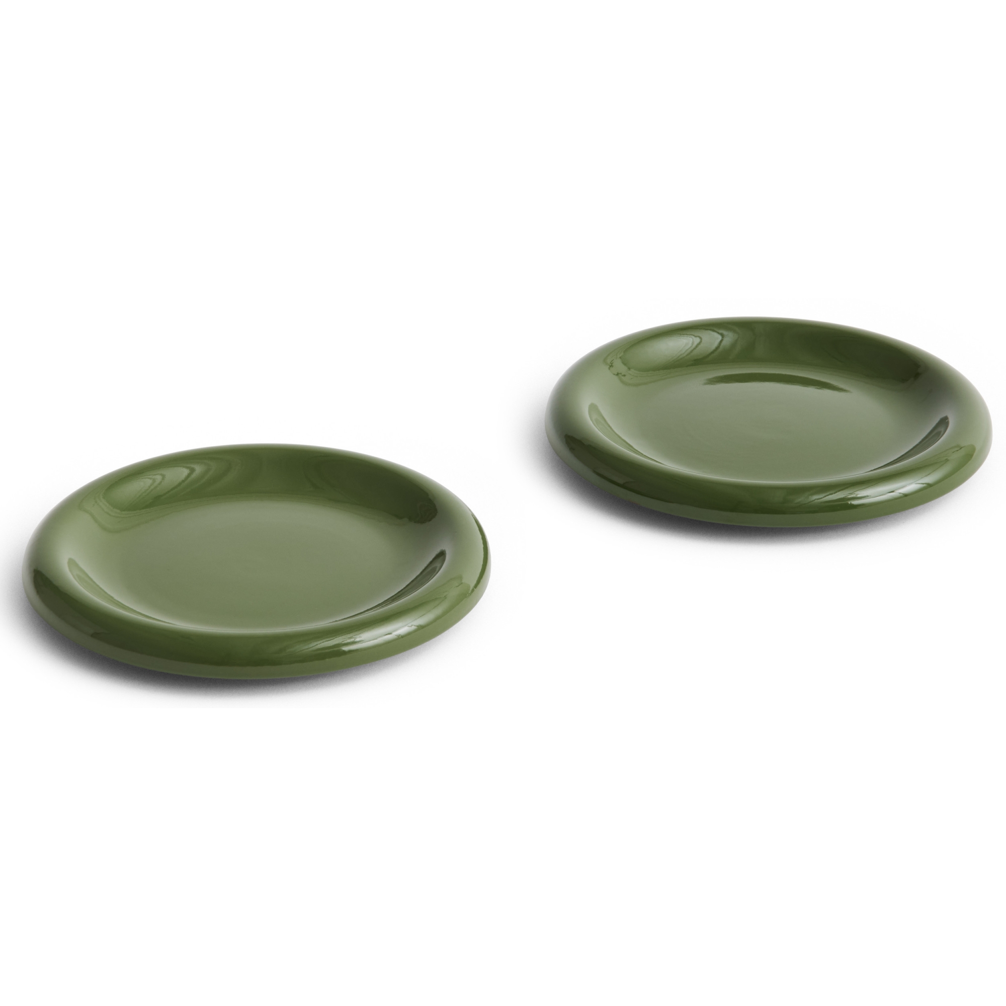 Set of 2 plates Barro Ø18 cm - Green - HAY