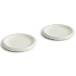 Set of 2 plates Barro Ø18 cm - Off-white - HAY