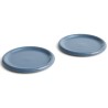 Set of 2 plates Barro Ø24 cm - Dark blue - HAY