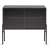 Hifive buffet en verre L75 x H65 cm - chêne noir - Northern