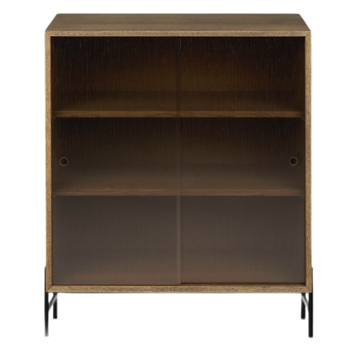 Hifive glass cabinet L75 x H89 cm - smoked oak - Northern