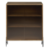 Hifive glass cabinet L75 x H89 cm - smoked oak - Northern