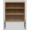 Hifive glass cabinet L75 x H102 cm - light oak - Northern