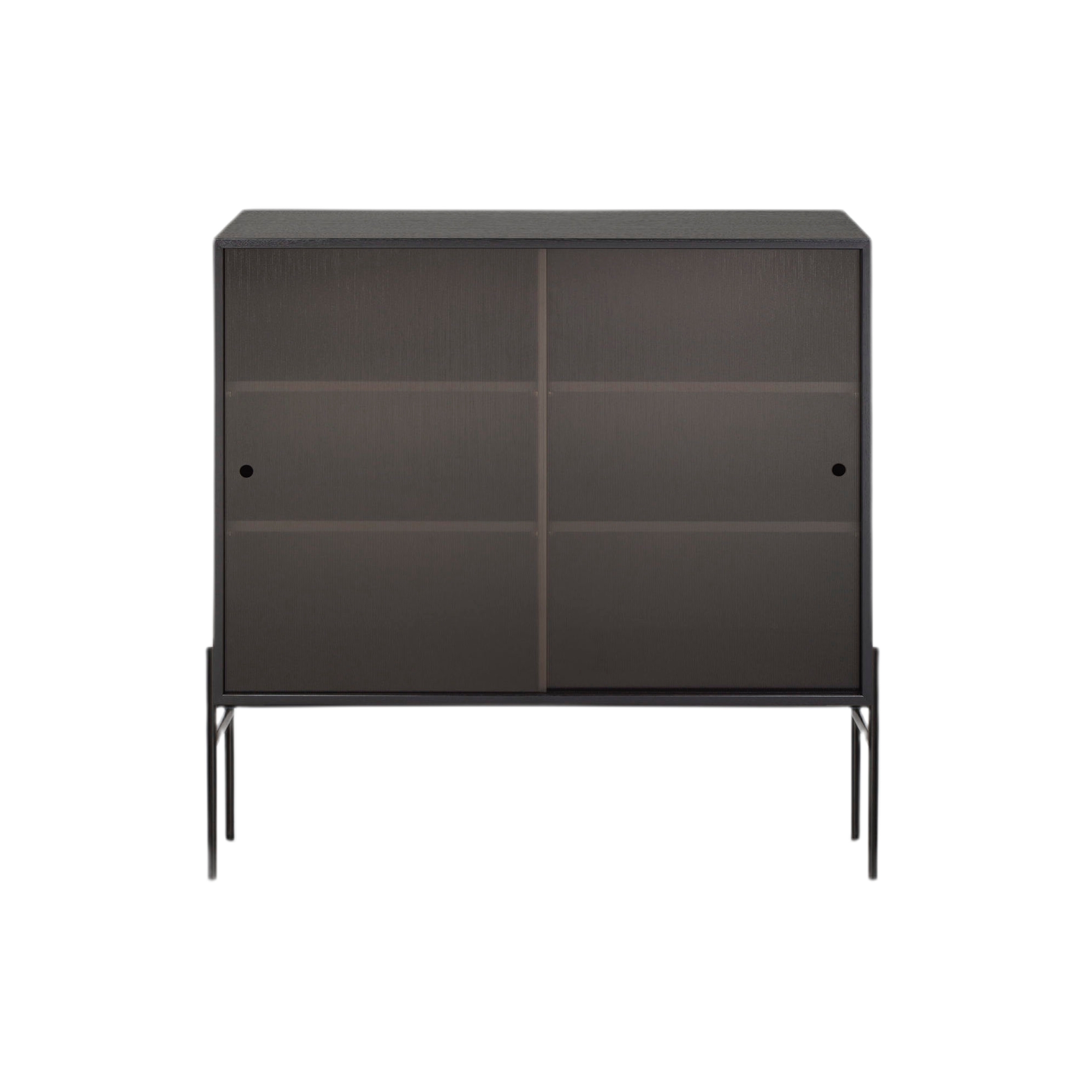 Hifive glass cabinet L100 x H102 cm - black oak - Northern