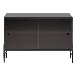 Hifive buffet en verre L75 x H52 cm - chêne noir - Northern