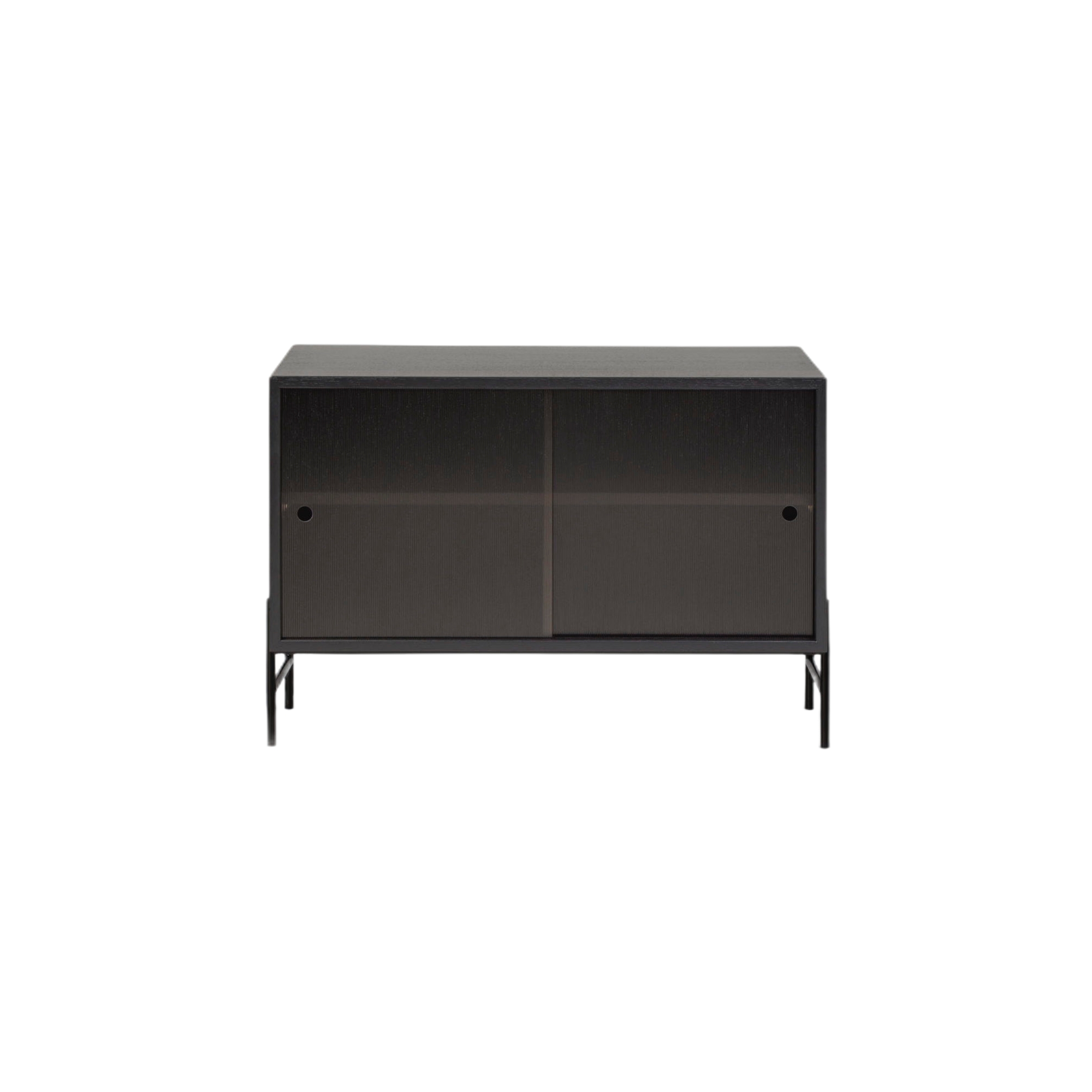 Hifive buffet en verre L75 x H52 cm - chêne noir - Northern