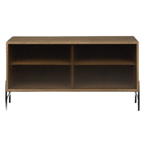 Hifive buffet en verre L100 x H52 cm - chêne fumé - Northern