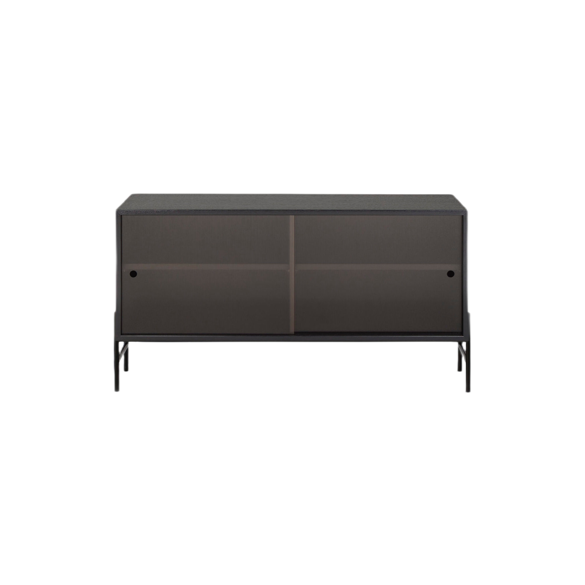 Hifive buffet en verre L100 x H52 cm - chêne noir - Northern