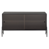 Hifive buffet en verre L100 x H52 cm - chêne noir - Northern