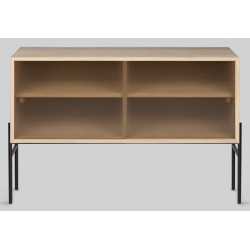 Hifive buffet en verre L100 x H65 cm - chêne clair - Northern