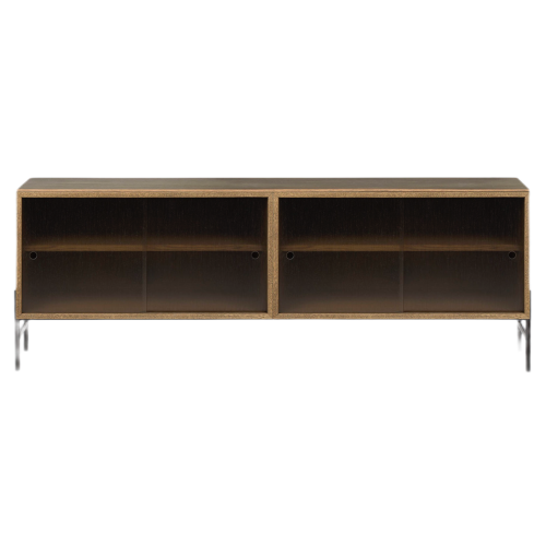 Hifive glass storage system L150 x H52 cm - smoked oak - Northern