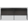 Hifive glass storage system L150 x H65 cm - black oak - Northern